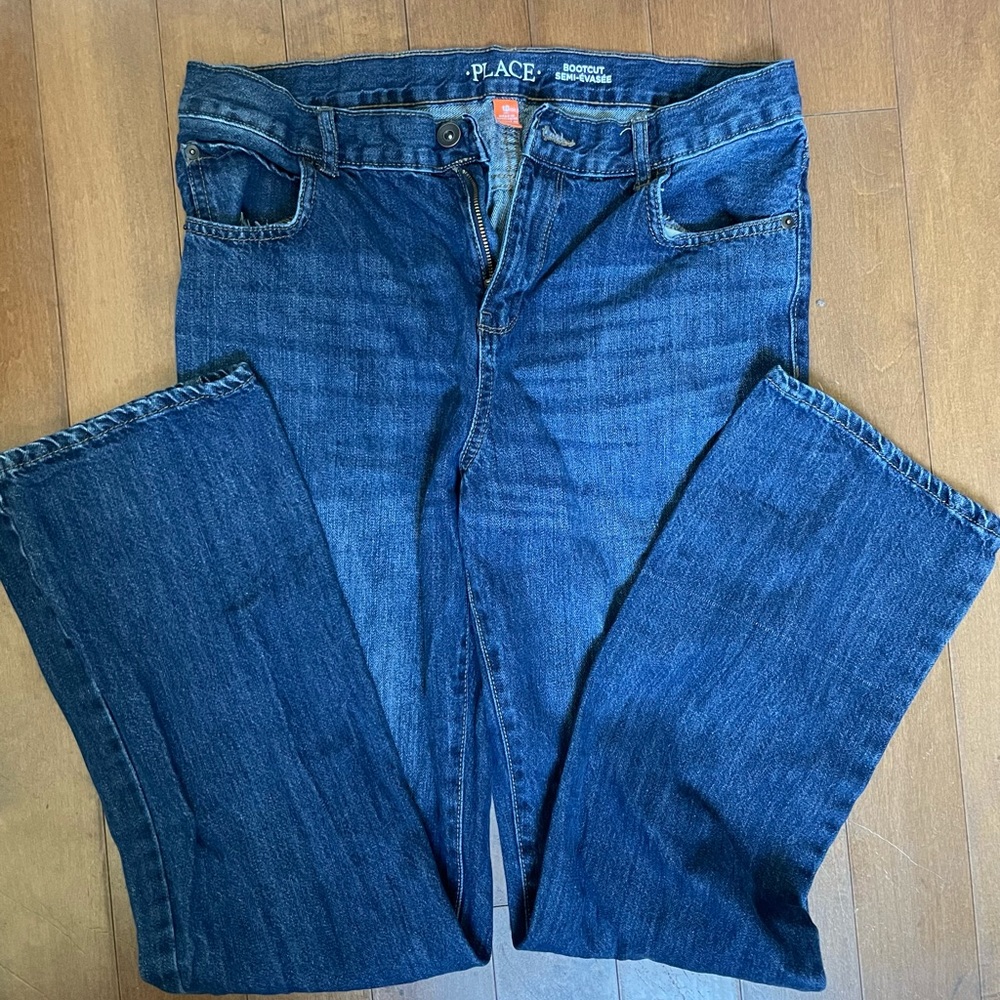 Children's Place Size 18 Men's Bootcut Blue Jeans